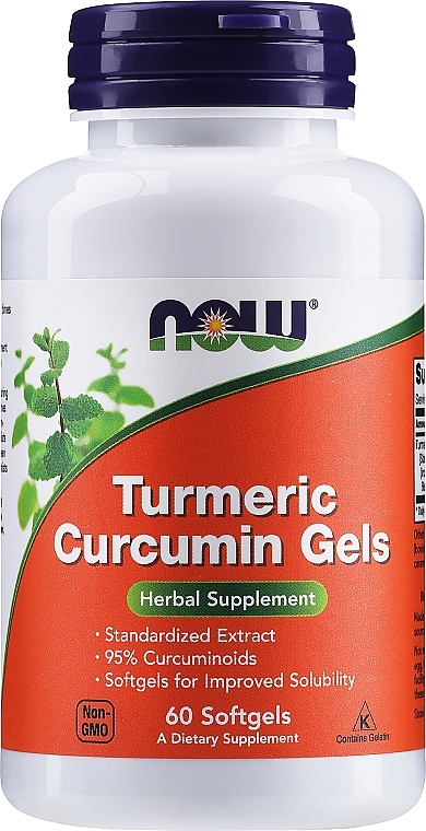 Curcumin Dietary Supplement, 60pcs - Now Foods Curcumin — photo N10