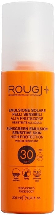 Sunscreen Emulsion for Sensitive Skin SPF30 - Rougj+ Sunscreen Emulsion Sensitive Skin Medium Protection SPF 30 — photo N1