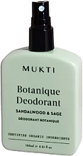 Fragrances, Perfumes, Cosmetics Body Spray Deodorant - Mukti Organics Botanique Deodorant