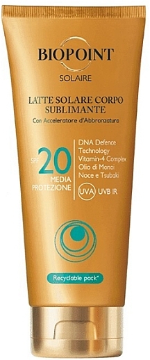 Sunscreen Body Lotion SPF20 - Biopoint Solaire Latte Solare Corpo Sublimante SPF 20 — photo N1