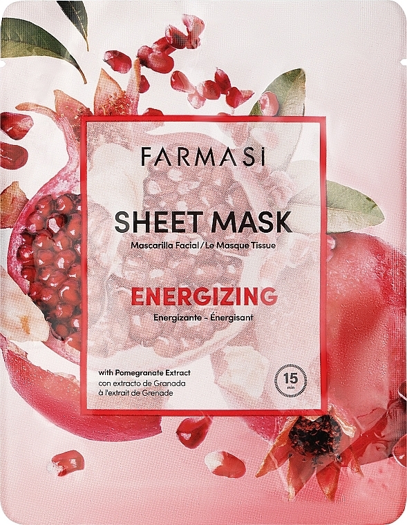 Energizing Face Mask with Pomegranate Extract - Farmasi Dr.C.Tuna Sheet Mask Energizing — photo N1
