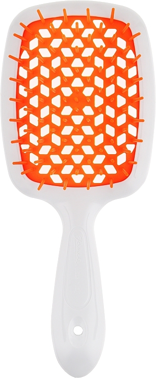 Hair Brush, white and orange - Janeke Superbrush — photo N1