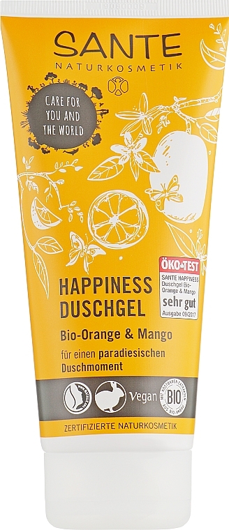 Bio Shower Gel "Orange Mango" - Sante Happiness Shower Gel — photo N1