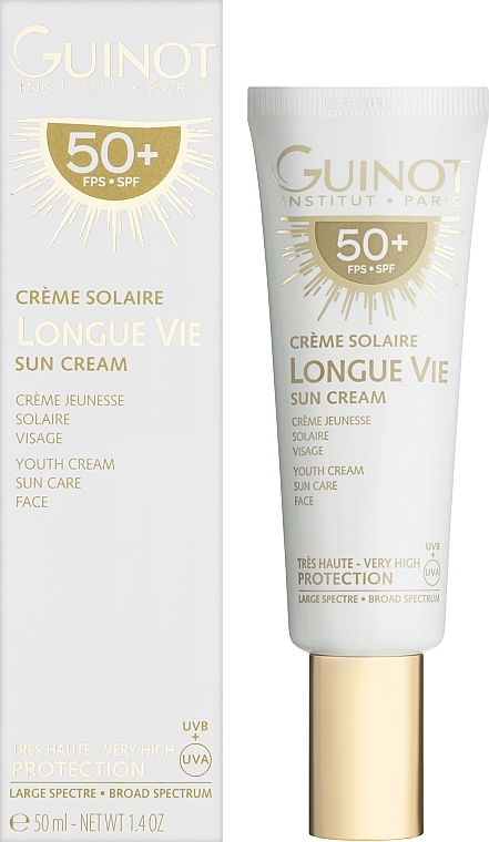 Rejuvenating Face Sunscreen - Guinot Longue Vie Sun Cream SPF 50+ — photo N2