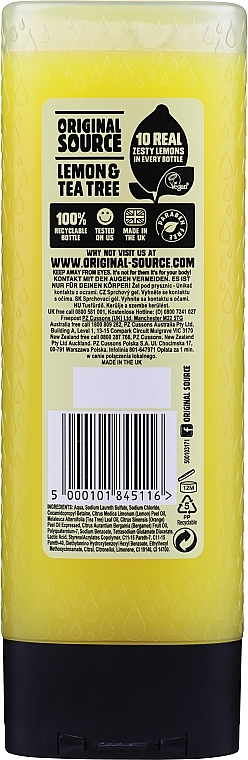 Lemon & Tea Tree Shower Gel - Original Source Lemon & Tea Tree Shower Gel — photo N2