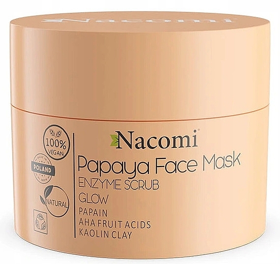 White Clay Scrub-Mask - Nacomi Papaya Face Mask Enzyme Scrub — photo N1