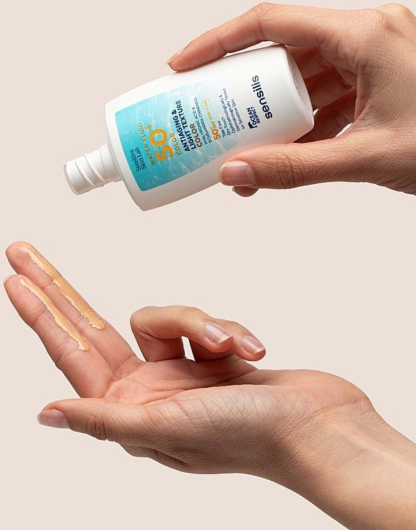 Sunscreen Face Fluid - Sensilis Antiaging & Light Water Fluid 50+ Color — photo N4