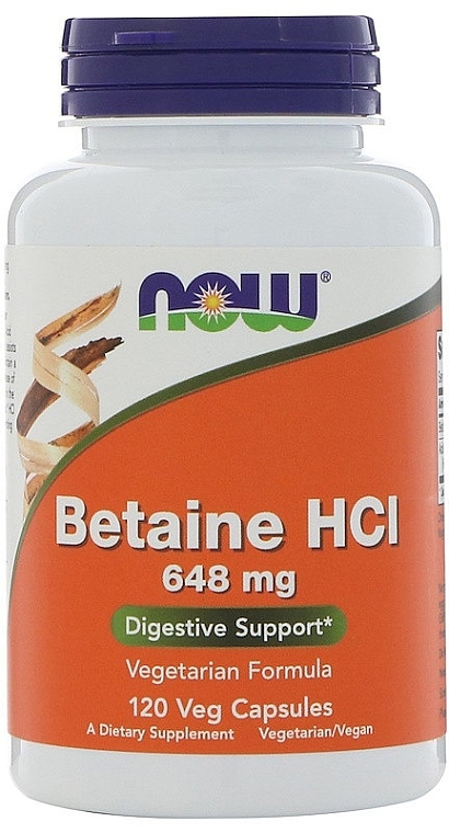 Betaine HCl, 648 mg - Now Foods Betaine HCl — photo N1