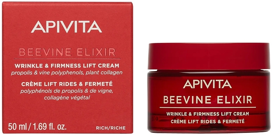 Firming & Lifting Anti-Wrinkle Rich Cream - Apivita Beevine Elixir Wrinkle & Firmness Lift Cream Rich Texture — photo N2