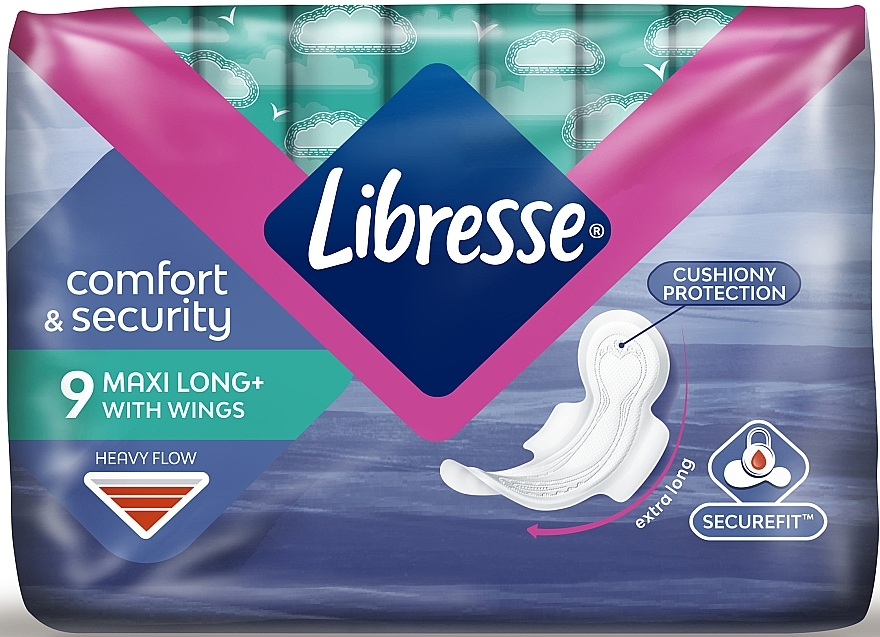 Sanitary Pads, 9 pcs - Libresse Maxi Long Soft — photo N2