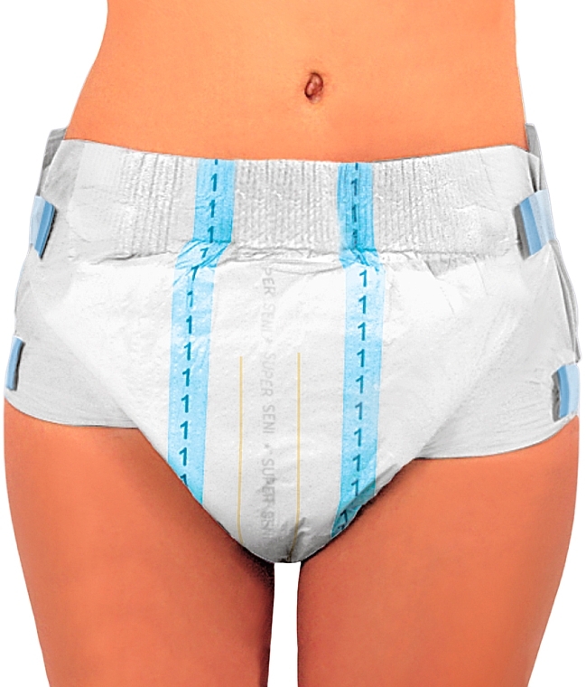 Adult Diapers, 55-80 cm - Seni Super Seni Small 1 Fit & Dry  — photo N3