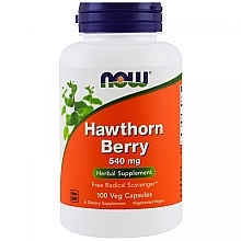Dietary Supplement Hawthorn Berry, 540 mg - Now Foods Hawthorn Berry Veg Capsules — photo N1