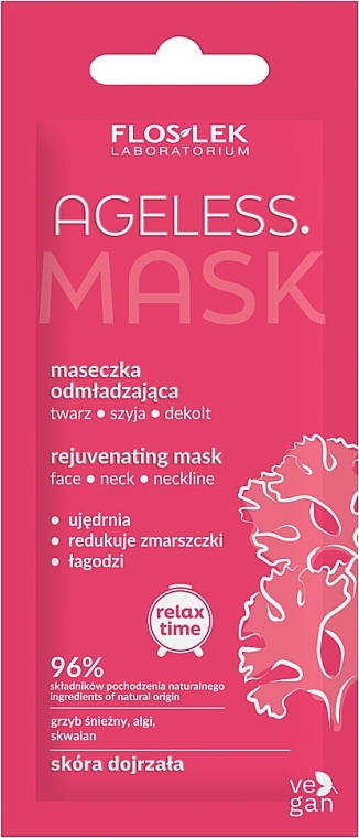 Rejuvenating Face, Neck and Décolleté Mask - Floslek Ageless Mask — photo N1