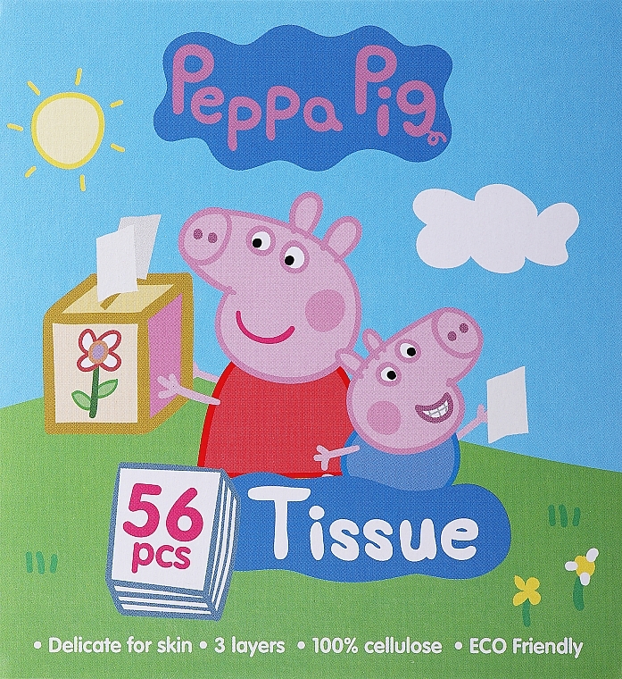Kids Paper Tissues, 56 pcs - Peppa Pig Tissue — photo N1