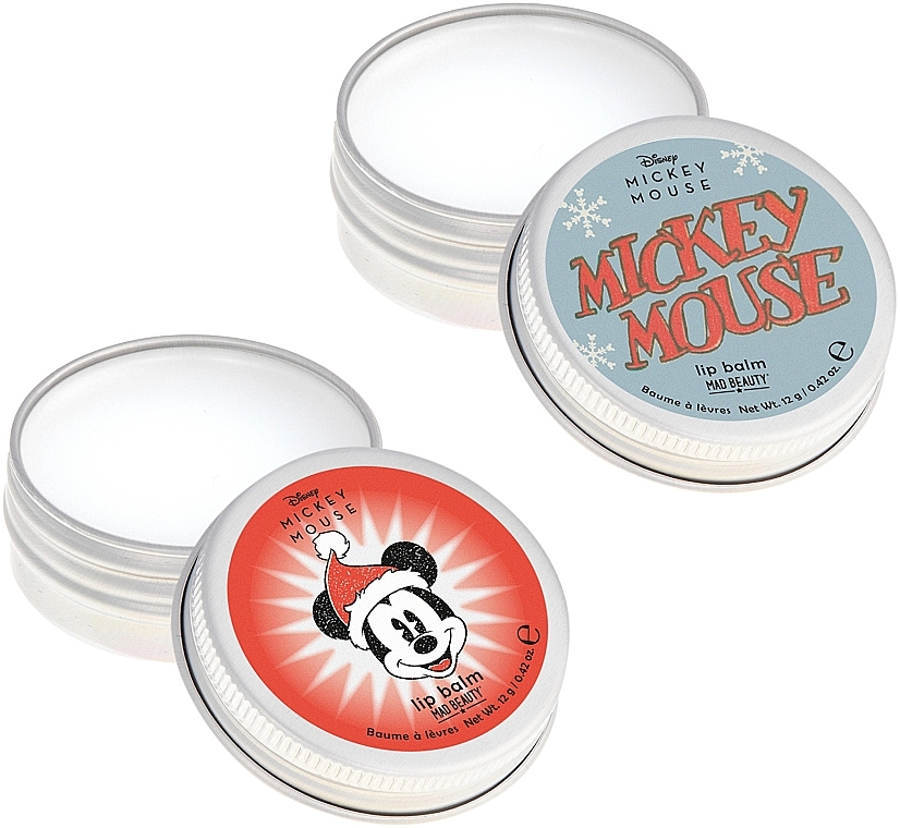 Set - Mad Beauty Mickey Mouse Jingle All The Way Lip Balm Duo — photo N2