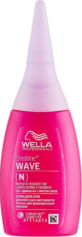 Curl Creating Lotion for Normal Hair - Wella Professionals Creatine+ Wave N Perm Emulsion — photo N1