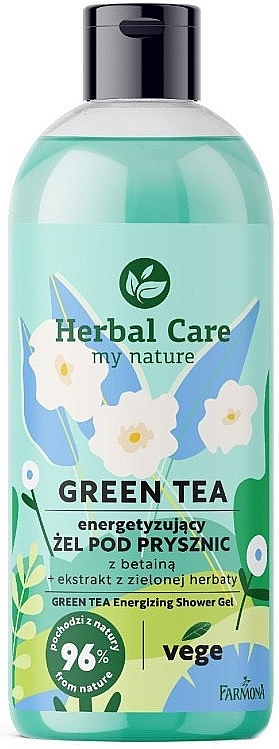 Energizing Betaine Shower Gel - Farmona Herbal Care Green Tea Energizing Shower Gel — photo N1