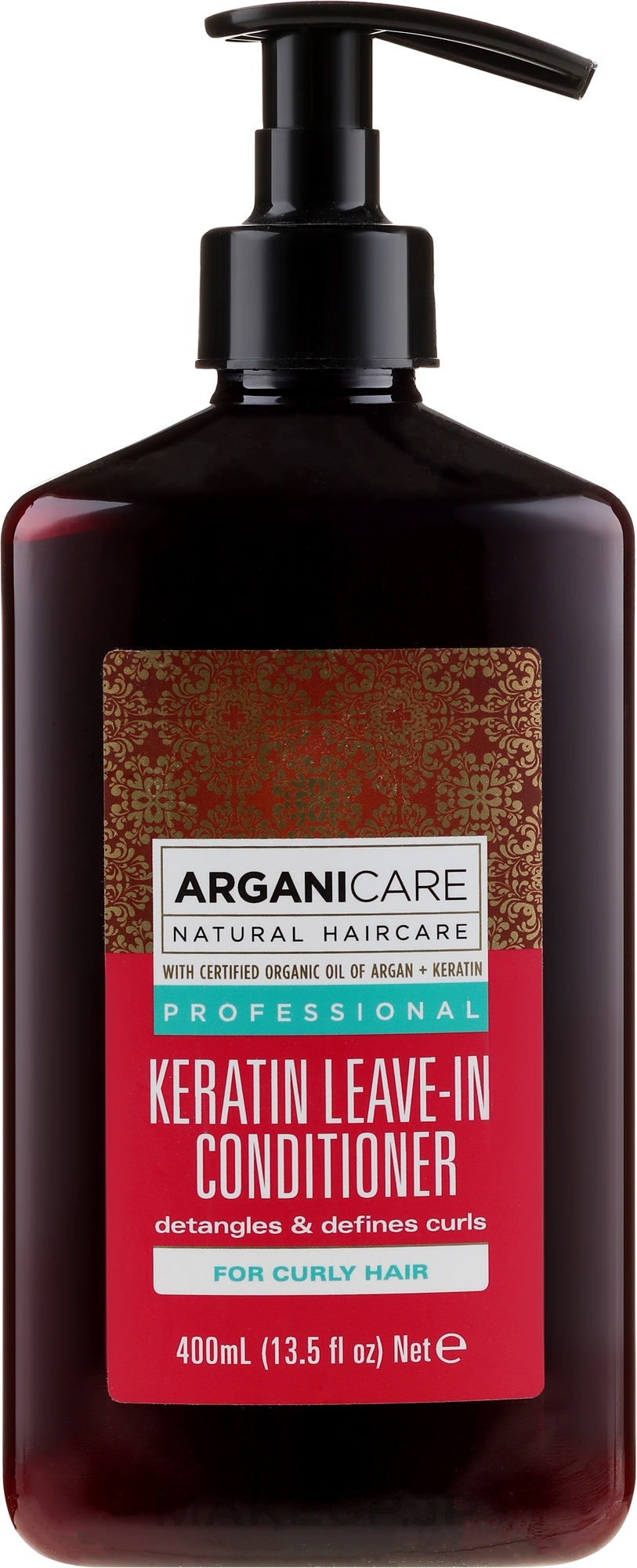 Leave-In Keratin Conditioner for Curly Hair - Arganicare Keratin Leave-in Conditioner For Curly Hair — photo 400 ml