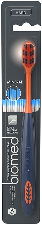 Volcanic Mineral Toothbrush, hard, dark blue - Biomed Mineral Hard — photo N1