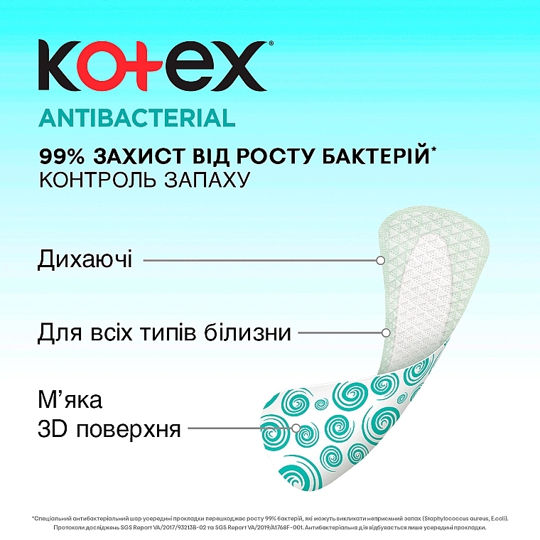 Extra Thin Daily Liners, 20 pcs - Kotex Antibac Extra Thin — photo N4