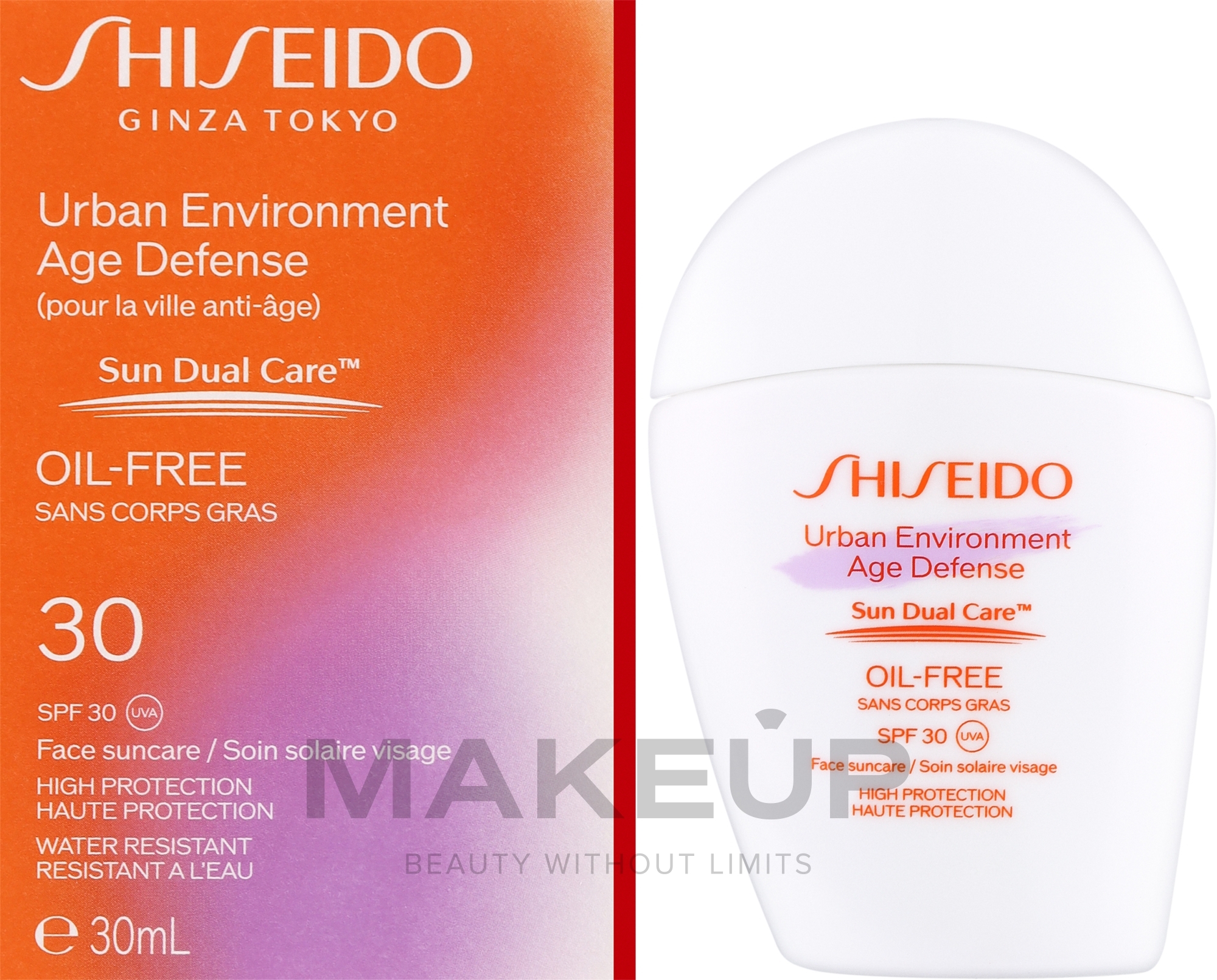 Sunscreen - Shiseido Urban Environment Age Defense Sun Dual Care SPF 30 UVA — photo 30 ml