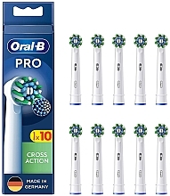 Electric Toothbrush Replaceable Head, 10 pcs - Oral-B Cross Action Toothbrush Heads — photo N1