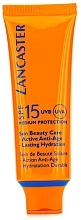Glowy Tan Silky Face Cream - Lancaster Sun Beauty Active Anti-Age Lasting Hydratation SPF15 — photo N1