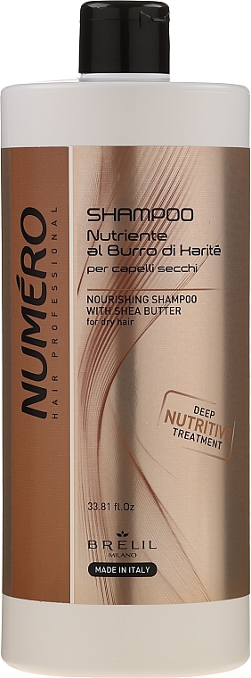 Shea Butter & Avocado Shampoo - Brelil Numero Nourishing Shampoo With Shea Butter — photo N11