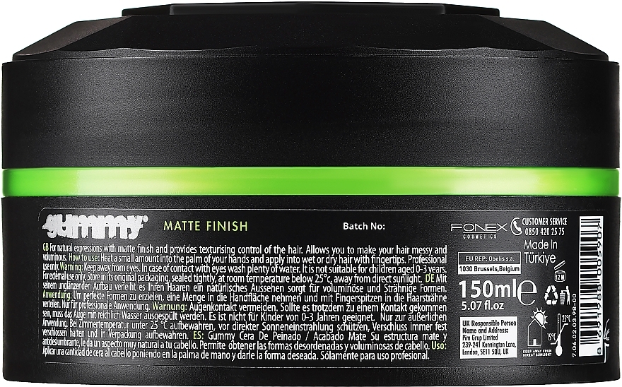 Extra Strong Hold Hair Styling Wax - Gummy Wax Matte Finish — photo N2