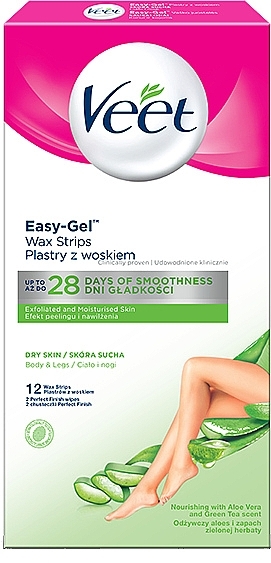 Wax Strips for Dry Skin with Aloe Vera - Veet — photo N1