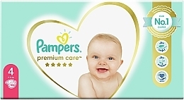 Pampers Premium Care diapers. Size 4 (Maxi), 9-14 kg, 104 pcs - Pampers — photo N1