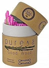 Fragrances, Perfumes, Cosmetics Bamboo Cotton Swabs, pink - Puresa Good Wood