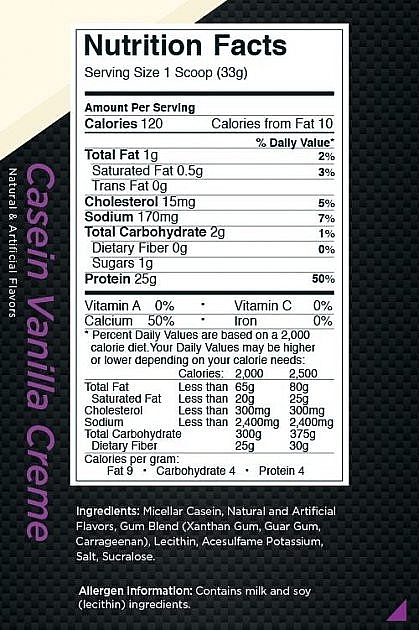 Dietary Supplement - Rule One Casein Vanilla Creme — photo N2