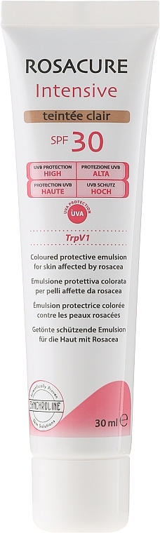 Toning Emulsion for Sensitive Skin Prone to Redness SPF30 - Synchroline Rosacure Intensive Teintee Clair — photo N8