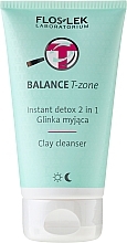 Fragrances, Perfumes, Cosmetics Clay Facial Cleanser - Floslek Balance T-zone Instant Detox 2in1 Clay Cleanser