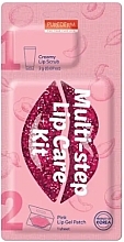 Fragrances, Perfumes, Cosmetics Cream Peeling + Gel Lip Mask - Purederm Multi-Step Lip Care Kit