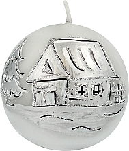 Fragrances, Perfumes, Cosmetics Decorative Candle, ball, gray, 10cm - Artman Ice Land