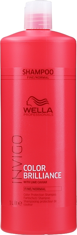 Color Protection Shampoo for Colored & Natural Hair - Wella Professionals Invigo Brilliance Fine Hair Shampoo — photo N4