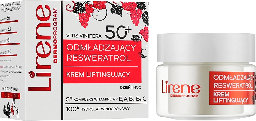 Rejuvenating Day & Night Lifting-Cream - Lirene Dermo Program Resveratrol 50+ — photo N16