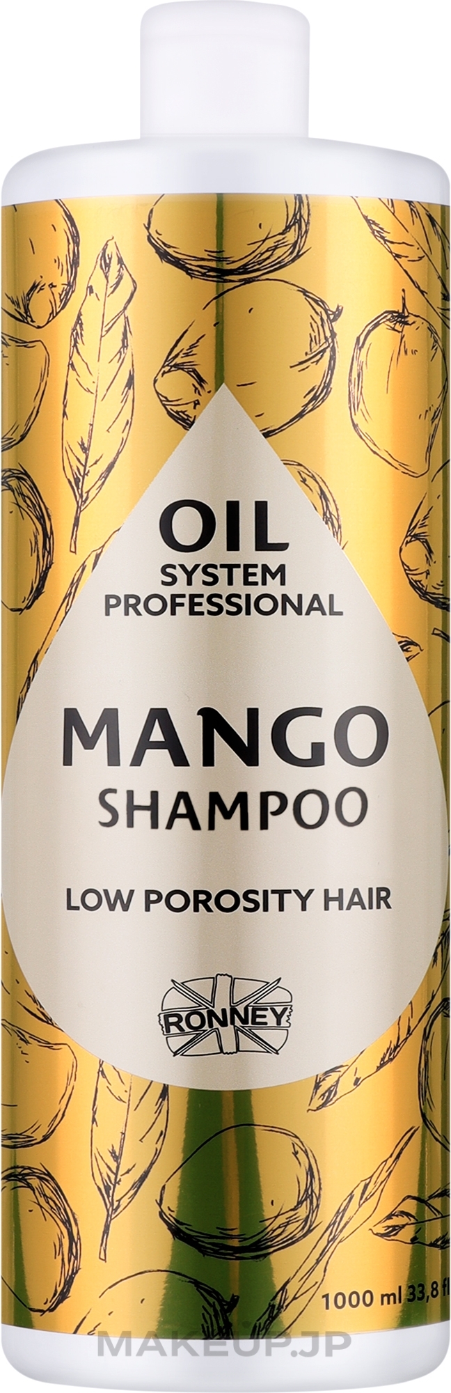Mango Oil Shampoo for Low Porous Hair - Ronney Professional Oil System Low Porosity Hair Mango Shampoo	 — photo 1000 ml