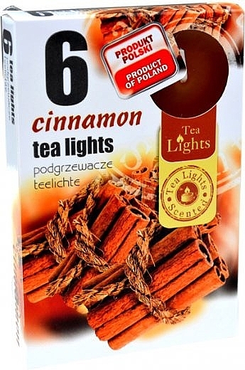 Cinnamon Tealights, 6 pcs - Admit Scented Tea Light Cinnamon — photo N2