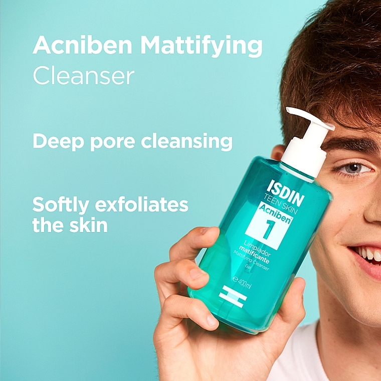 Mattifying Face Cleansing Gel - Isdin Teen Skin Acniben Mattifying Cleansing Gel — photo N4
