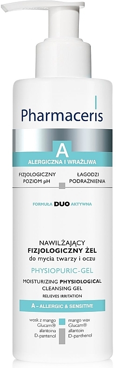 Moisturizing Eye & Face Physiopuric-Gel - Pharmaceris A Physiopuric-Gel — photo N2