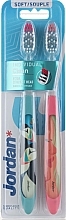 Soft Toothbrush, birds and girl - Jordan Individual Clean Soft — photo N1