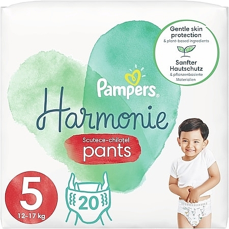 Harmonie Nappy Pants, size 5 (12-17 kg), 20 pcs - Pampers — photo N1