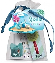 Fragrances, Perfumes, Cosmetics Set - Snails Mermaid Pouch (lip/gloss/3ml + nail/polish/10.5 ml + nail/sticker/1pcs + pouch)