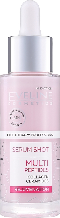 Face Serum - Eveline Face Therapy Proffesional Serum Shot Multi Peptydy — photo N1