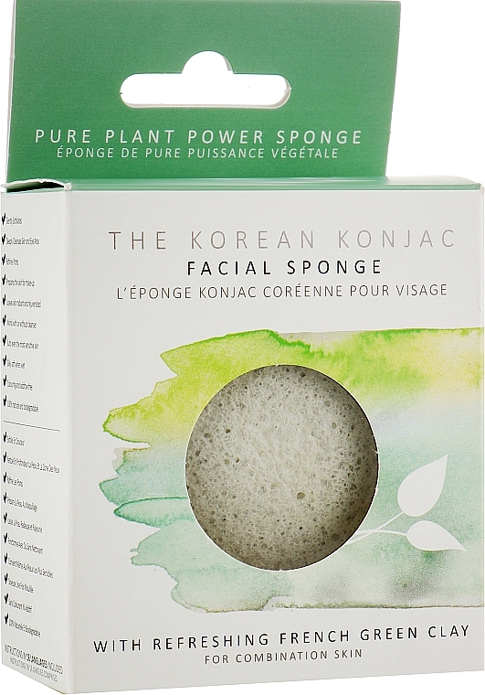 Sponge - The Konjac Sponge Company Premium Facial Puff with French Green Clay — photo N2