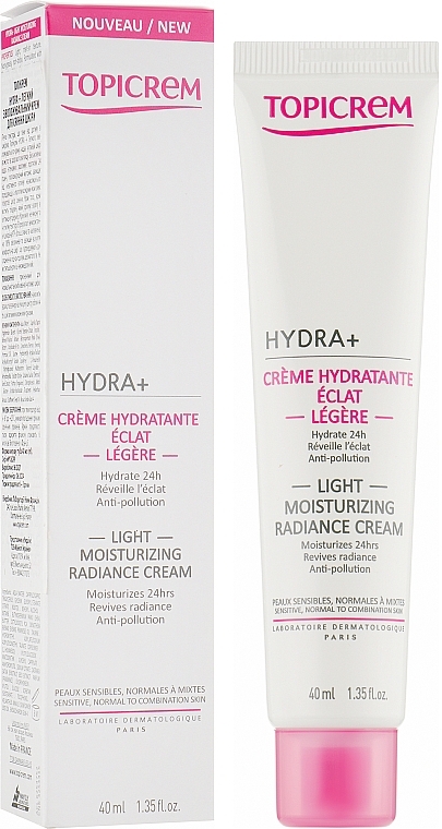 Lightweight Moisturizing Radiance Cream - Topicrem Hydra + Light Moisturizing Radiance Cream — photo N3