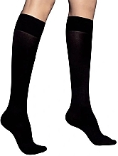 Knee Socks "Katrin" 40 Den, nero - Veneziana — photo N1